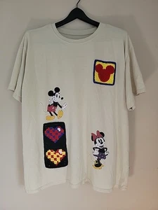 Disney XXL T-Shirt Vintage Häkeldetail Mickey, Minnie, Daisie, Donald, Peace - Bild 1 von 6