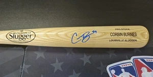 Corbin Burnes Autographed Louisville Slugger Bat Brewers JSA Authentic - Picture 1 of 4