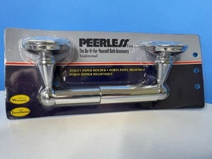 Vintage PEERLESS Melard Zum Selbermachen Chrom Toilettenpapierhalter Neu aus altem Lagerbestand #63447 NEU - Bild 1 von 15
