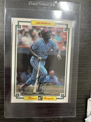 1984 Joe Morgan Donruss Champions #44 Autographed Signed Card PSA/DNA Sticker - Image 1 of 3