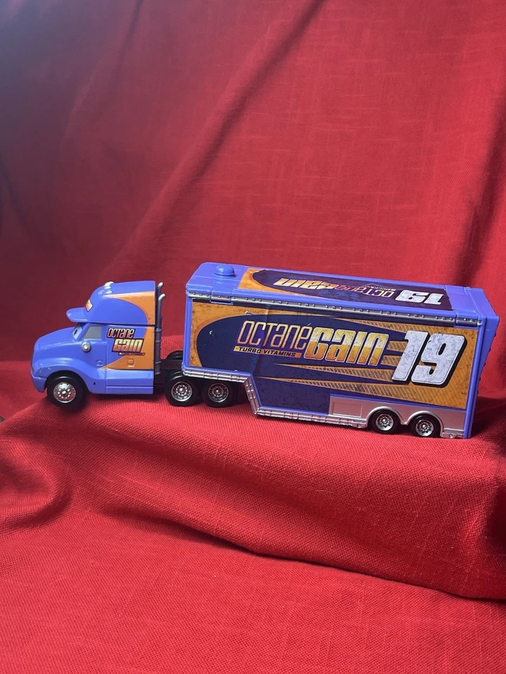 McQueen Disney Pixar Cars 3 Movie Series Mike Transporter Cargo Trailer Purple - Image 1 of 4