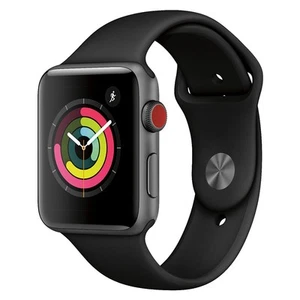 Apple Watch Series 3 42mm 4G czarny/czarny aluminium dość dobry stan - Zdjęcie 1 z 1