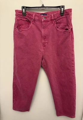 Jeans Levi's para mujer talla 30 rosa hecho y hecho a mano barril corte cintura alta denim Foto 1 de 4