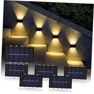 Solar Fence Lights Outdoor, Wall Sconce Light Up Down Lighting Waterproof - Picture 1 of 8