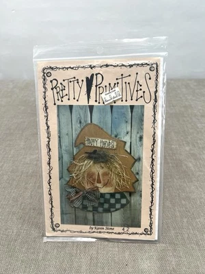 Vtg Pretty Primitives Karen Stone Tole Painting Pattern 1997 Happy Harvest Rare - Image 1 of 2