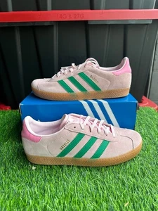 Adidas Gazelle Clear Pink Court Green GS Shoes JP7128 NEW Multi Sz - Picture 1 of 7