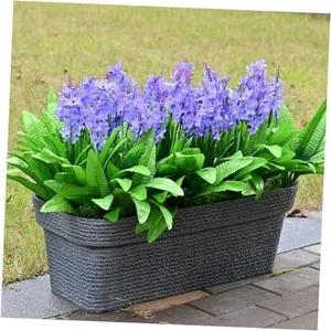 Artificial Faux Plants Flowers, Outdoor Spring Summer Decoration, 8 Bundles - Picture 1 of 6