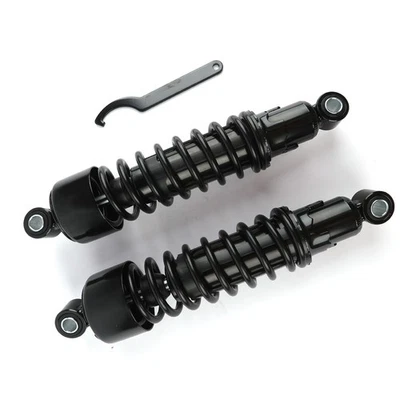 Amortiguadores traseros 11,75" negros aptos para Harley Dyna Road King Electra FXDBI FXDI 1980-UP Foto 1 de 4