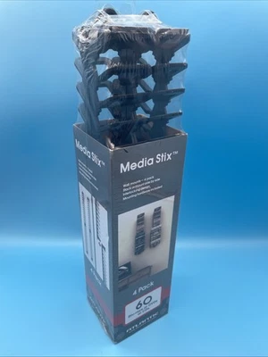 ATLANTIC Media Stix ~ Wall Mount {4 Pack, 60 Disc} Blu-Rays, DVDs, CDs Storage - Image 1 of 4
