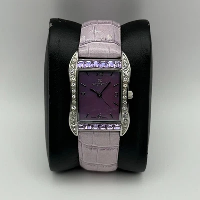 Oskar Emil relógio suíço de quartzo feminino moldura de cristal pulseira de couro funcionando 25mm - Imagem 1 de 4