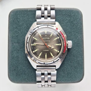 Vintage USSR Vostok Amphibia 2409 SU diver military soviet 17 jewels sniper BEST - Picture 1 of 10