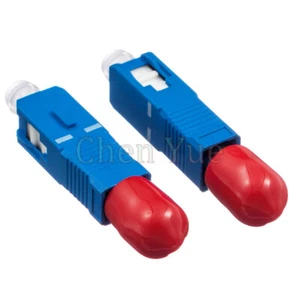 2pcs ST Female to SC Male Fiber Optic Adapter SM ST-SC Hybrid Optical Adaptor - Afbeelding 1 van 5