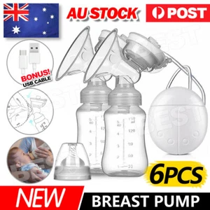 Electric Breast Pump kit Milk Suction Double Side Intelligent Travel Baby Feeder - Picture 1 of 9