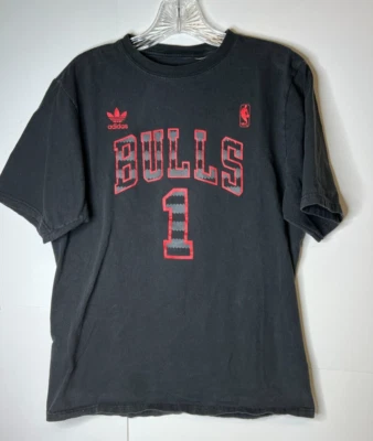 Camiseta Adidas NBA Chicago Bulls Derrick Rose #1 para hombre talla pequeña 100 % algodón Foto 1 de 4