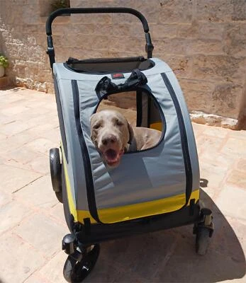 Hundetrolley klappbar Hundebuggy Hundewagen Ergonomischer 4 Räder bis 65kg M-XL - Bild 1 von 4