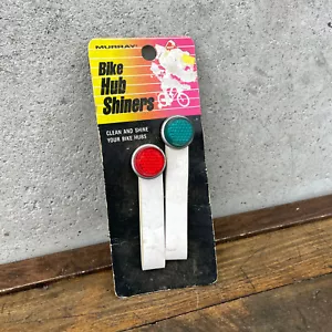 Vintage Bicycle Hub Shiners Red Green Reflectors White Strap NOS Murray - Picture 1 of 15