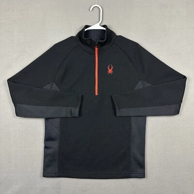 Sudadera Spyder Outbound Para Hombre Mediana Negra Media Cremallera Peso Medio Stryke Pullover Foto 1 de 4