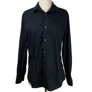 Camisa de vestir negra con botones para hombre CALVIN KLEIN talla S/P - Imagen 1 de 4