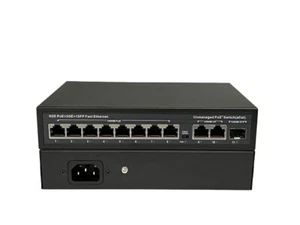 8-Port Gigabit+2 Gigabit+1 Gigabit SFP Full Gigabit POE Switch with Power Cord - Picture 1 of 6