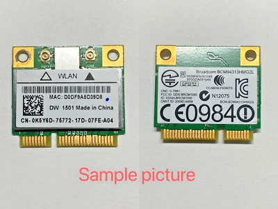 TARJETA WIFI INALÁMBRICA MINI PCI-EXPRESS DELL Genuina BCM94313HMG2L DW1501 DW1504 Foto 1 de 3