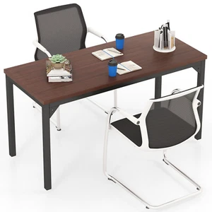 Office Computer Study Desk 55" Conference Table Metal Base Meeting Room - Picture 1 of 7