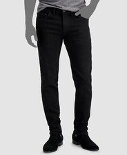 $70 INC International Concept Men Black Baldwin Tapered Jeans Pants Size 38W-32L
