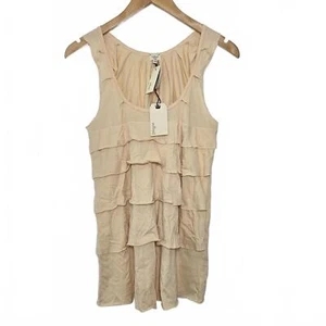 Blusa sin mangas Wilfred para mujer XS Aritzia desnuda cuello redondo volantes en capas nueva - Imagen 1 de 8