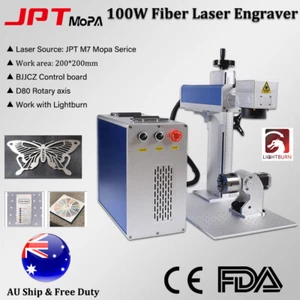 JPT 100W Mopa M7 Fiber Laser Marking Cutting Machine Metal Gold Sliver Marking - Foto 1 di 16