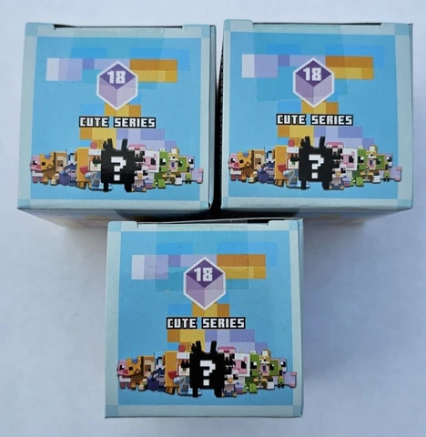 3 Blind Boxes Mojang Mattel Minecraft CUTE SERIES Minifigures 3 Mini Figures Cover