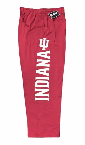 Indiana Hoosiers Genuine Stuff Red Fleece Sweatpants Men's XL-3XL NEW!! Cover