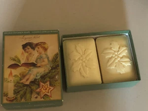 VINTAGE MADE IN FRANCE ORANGE CINNAMON SOAP BARS SET OF 2 IN BOX - Picture 1 of 5