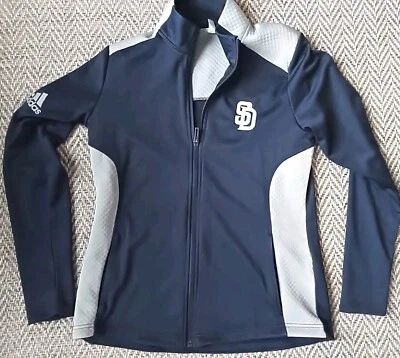 Majestic San Diego Padres Grey Zip Up Jacket Men’s M - Image 1 of 4