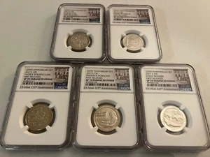 2017-S 225TH ANNIV. NATIONAL PARK QUARTER SET F.R. NGC SP70 E.F. "ANNIV.LABEL" - Picture 1 of 4