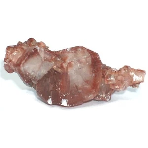 Kleine CALCIT Kristall Stufe rot mit Hämatit ca. 39 x 16 x 14mm Hubei China 01 - Bild 1 von 7