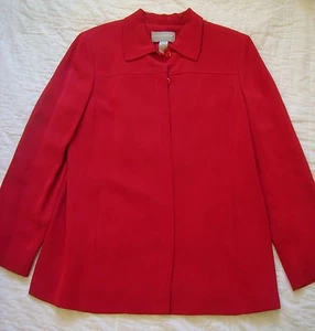 CHAQUETA DE TRAJE BLAZER DE CARRERA ROJA PARA MUJER LIZ CLAIBORNE Talla 12 - Imagen 1 de 3