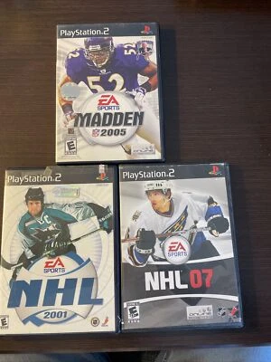 Lote PlayStation 2 EA Sports NHL 2001, NHL 07, Madden 2005 NFL Foto 1 de 4