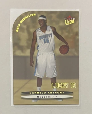 Carmelo Anthony 2003-04 Fleer Ultra Lucky 13 Gold Medallion Die-Cut Rookie #173 - Image 1 of 4