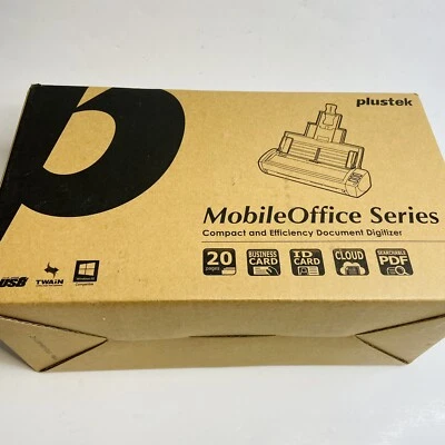 Plustek Document Scanner AD480 2-Sided Scanning with 20 Page Feeder, Easy Setup - Image 1 of 4