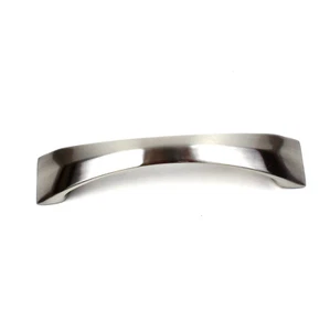 Brushed Nickel Square Handle Pulls Kitchen Cabinet Drawer Ribbon Solid Stainless - Picture 1 of 3