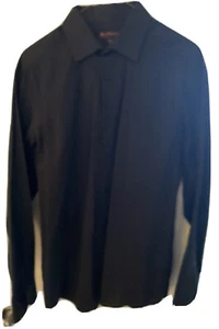 Ben Sherman ~ Herren ~ strukturiertes schwarz gestreiftes Langarm ~ Hemd 15 1/2 - 34/35  - Bild 1 von 6