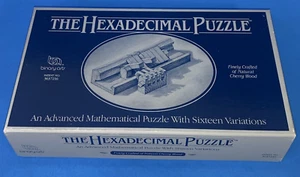 Rompecabezas hexadecimal de colección artes binarias madera de cerezo matemático con caja, por favor leer - Imagen 1 de 12