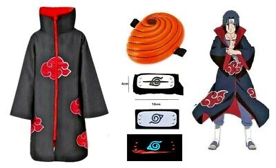 Carnevale Akatsuky Naruto Alba Sasuke Itachi Uchiha Fascia Villaggio Maschera  • 39.90€