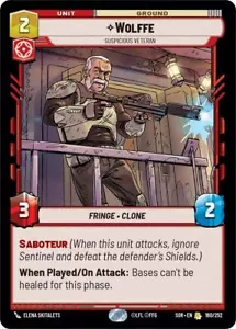 Star Wars Unlimited Wolffe 160 Rare Spark of Rebellion - Bild 1 von 1
