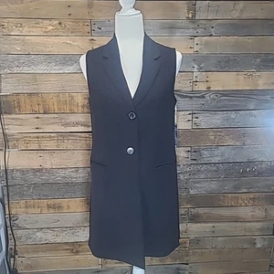 Lange Weste Damen XS Neu mit Etikett Schwarz Worthington Business Profi Meeting Top - Bild 1 von 12