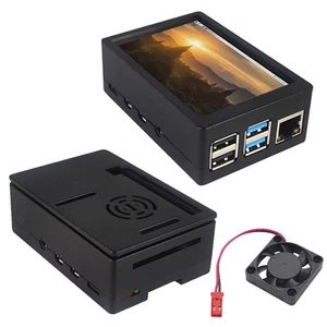 ABS Case Shell with Cooling Fan For 3.5 inch Screen Raspberry Pi 4 Model B - Picture 1 of 9