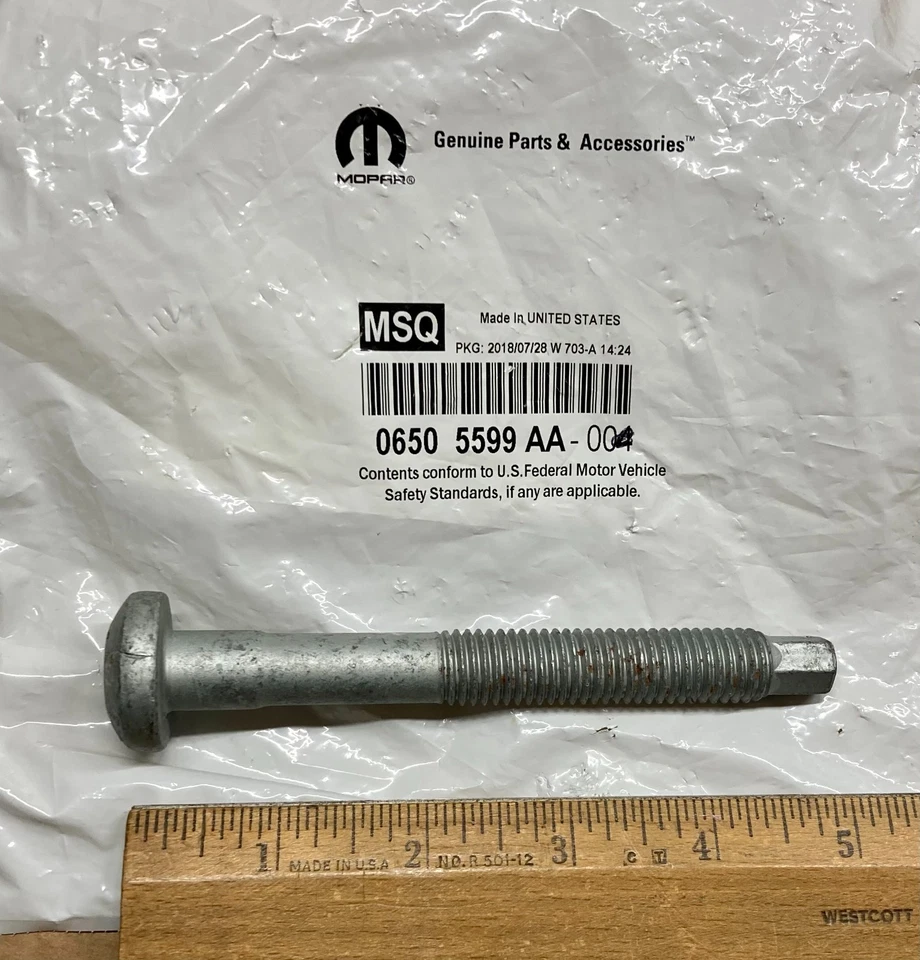 Mopar 6505599AA tornillo, brazo de control pivote 2001-2011 Dodge Dakota, Ram 1500 OEM Foto 1 de 1