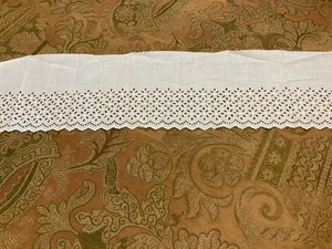 Vintage weiß Ösen Spitze Textil - 36x8" - Bild 1 von 4