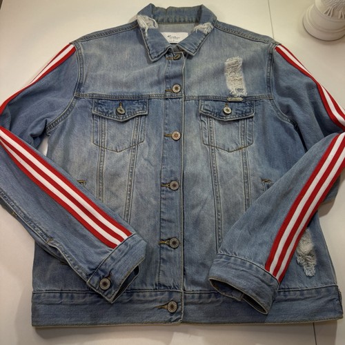 VETEMENTS Giacca jeans KanCan denim vintage donna Los Angeles 2003 invecchiato piccolo