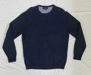 Mens BHS Atlantic Bay Navy Blue & Black Marl Cotton Jumper Size L / 46 in Chest - Picture 1 of 3