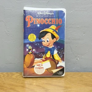 Pinocchio VHS Disney Clamshell ~ Neu versiegelt mit Stickern ~ Masterpiece Edition - Bild 1 von 5